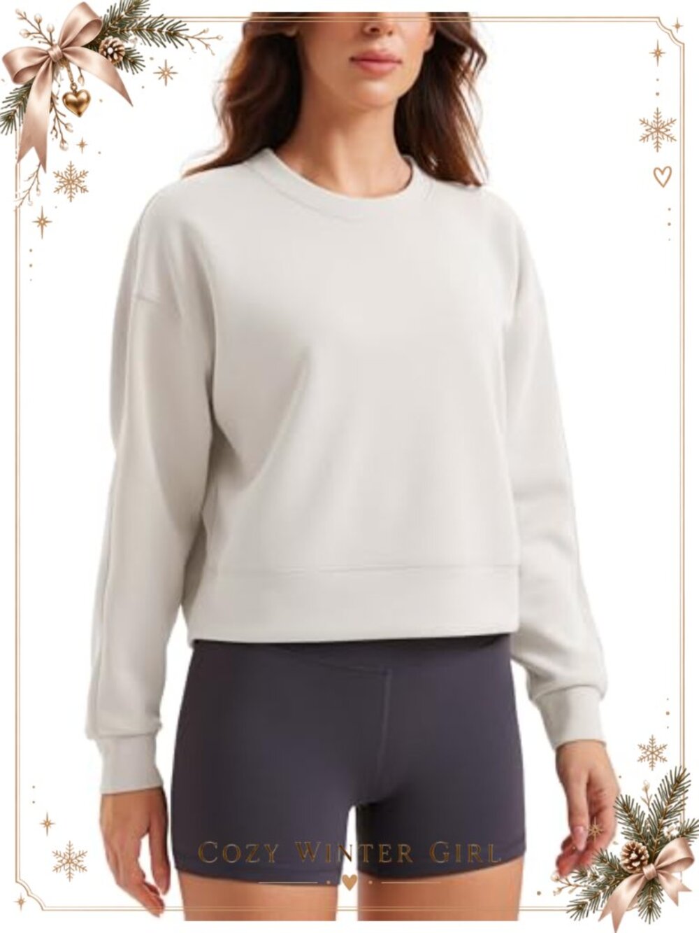 CRZ YOGA SoftAura Crewneck Oversized Sweatshirt Relaxed Fit